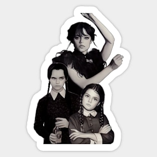 Wenesday Addams Sticker